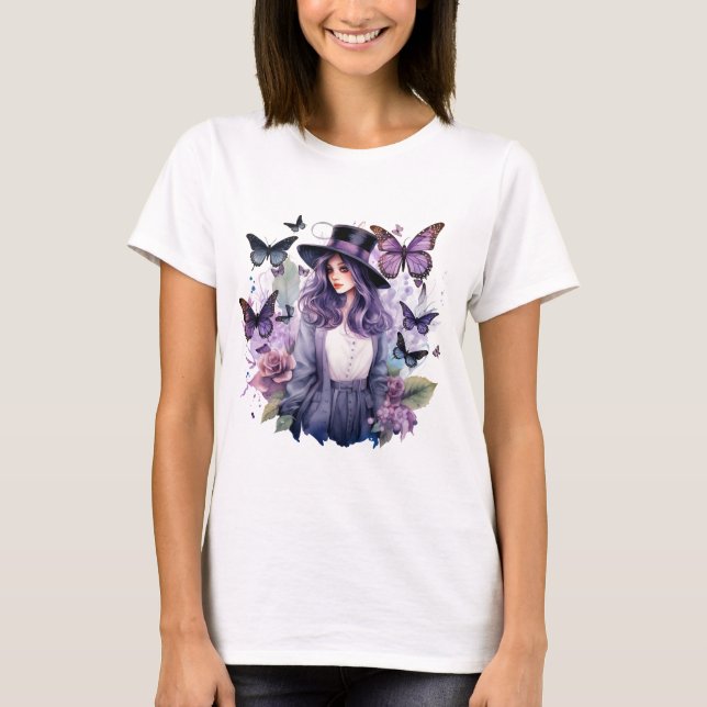 Halloween-Hexe T-Shirt (Vorderseite)