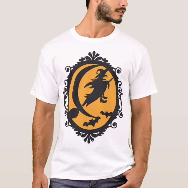 Halloween-Hexe T-Shirt (Vorderseite)