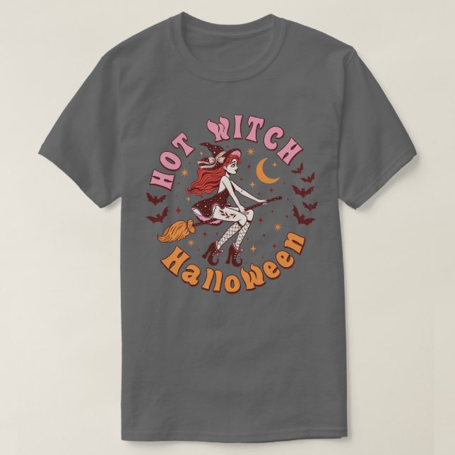 Halloween-Hexe T-Shirt (Design vorne)