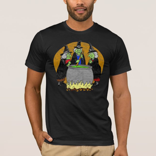 Halloween-Hexe-T - Shirts (Vorderseite)