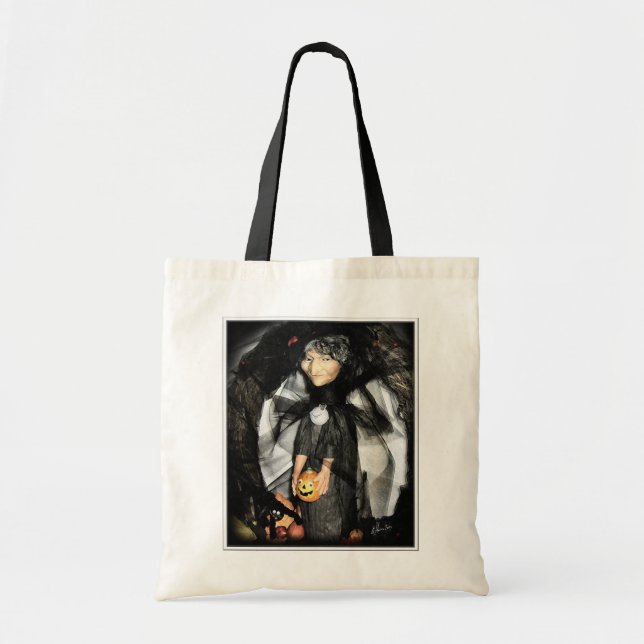 Halloween-Hexe-Tasche Tragetasche (Vorne)