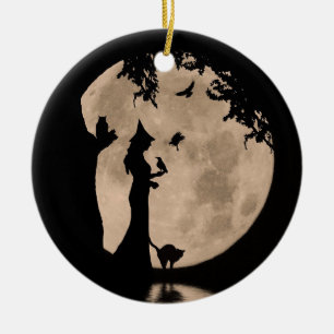 Halloween Hexe und Familiäre Dekorationen Keramik Ornament