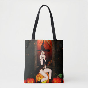 Halloween Hexe und Kürbis