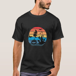Halloween Hexe und Kürbis T-Shirt