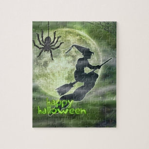 Halloween Hexe und Spider Puzzle