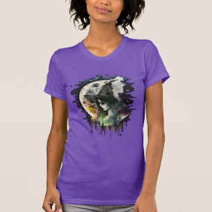 Halloween Hexe und Vollmond T-Shirt