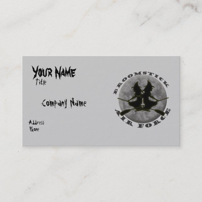 Halloween-Hexe-Visitenkarte Visitenkarte (Vorderseite)