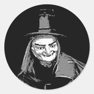 Halloween-Hexe Zahn-Aufkleber-Namensschild des Runder Aufkleber