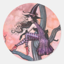 Halloween Hexen Aufkleber von Molly Harrison