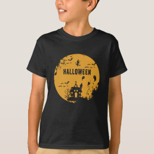 Halloween Hexen Bats Ghosts Orange-Kostüm T-Shirt