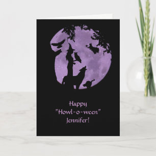 Halloween Hexen Benutzername vorne Karte