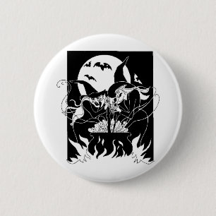 Halloween-Hexen Button
