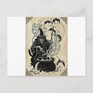 Halloween Hexen Cauldron Postkarte