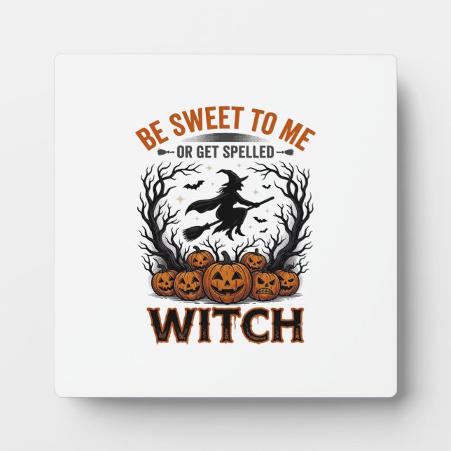 Halloween Hexen Design Sei Süß Oder Werde Verzaube Fotoplatte (Vorderseite)