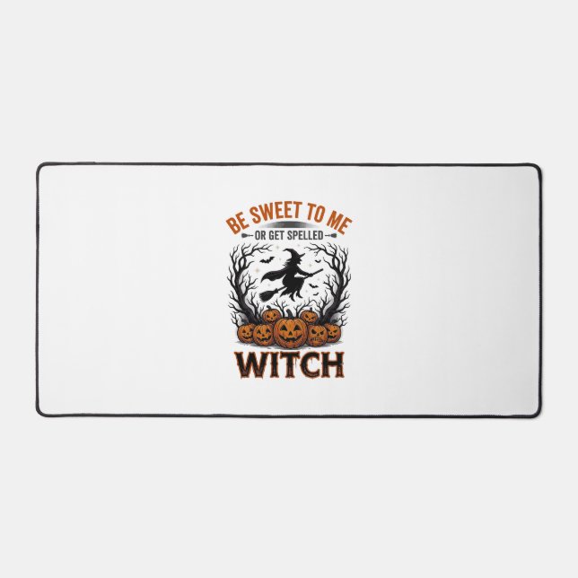 Halloween Hexen Design Sei Süß Oder Werde Verzaube Schreibtischunterlage (Vorderseite)