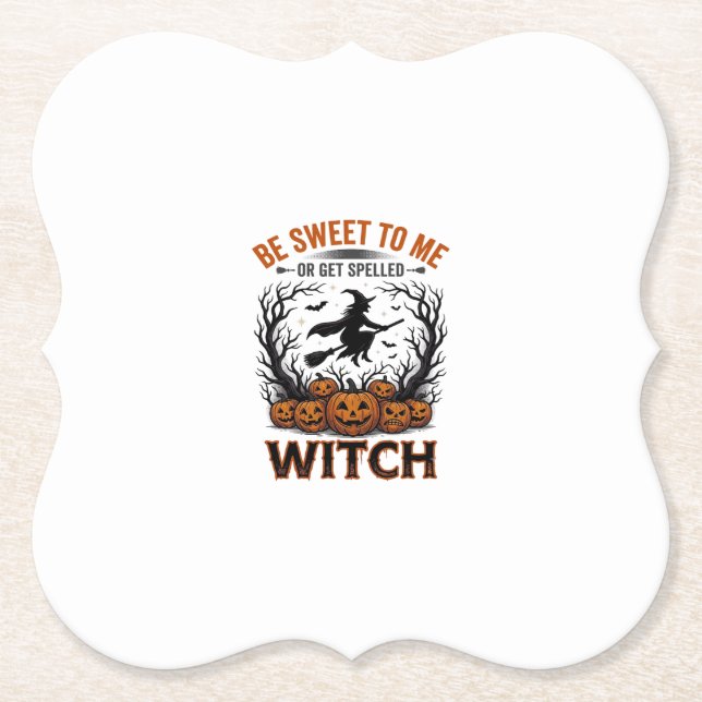 Halloween Hexen Design Sei Süß Oder Werde Verzaube Untersetzer (Vorderseite)
