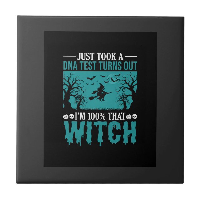 Halloween Hexen DNA-Test-Design Fliese (Vorderseite)