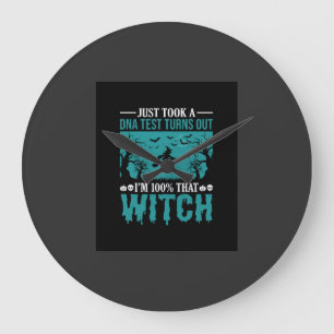 Halloween Hexen DNA-Test-Design Große Wanduhr