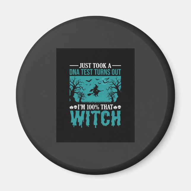 Halloween-Hexen-DNA-Test-Design Magnet (Vorne)