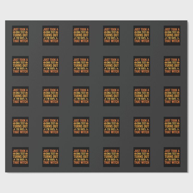 Halloween-Hexen-DNA-Test Lustiges Design Geschenkpapier (Flach)