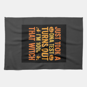 Halloween Hexen DNA Test Lustiges Design Geschirrtuch