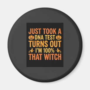 Halloween Hexen DNA Test Lustiges Design Magnet