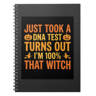 Halloween-Hexen-DNA-Test Lustiges Design Notizblock