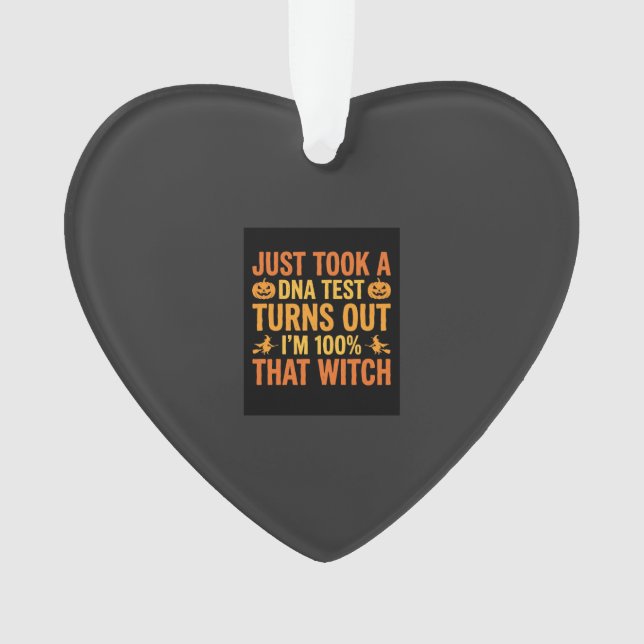 Halloween Hexen DNA-Test Lustiges Design Ornament (Vorderseite)