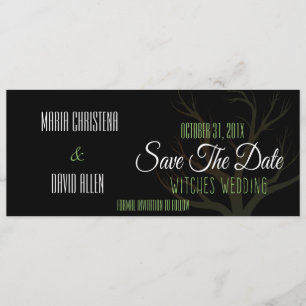 Halloween Hexen Hochzeit rettet das Datum Save The Date