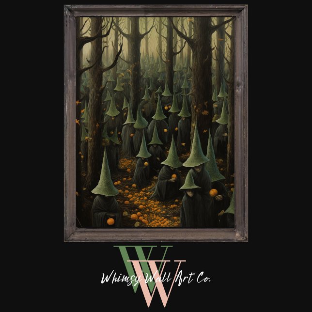 Halloween Hexen in der Forest Dark Gothic Art Poster (Von Creator hochgeladen)