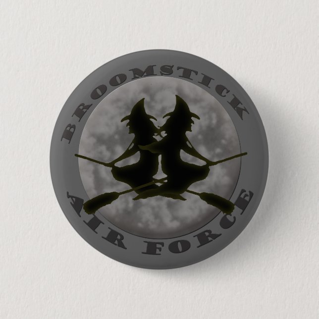 Halloween Hexen Knopf Button (Vorderseite)