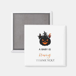 Halloween Hexen Kürbis Baby Shower Magnet