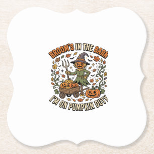 Halloween Hexen-Kürbis-Patch Humor Untersetzer