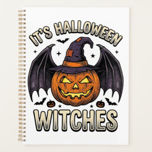 Halloween Hexen-Kürbis Vintage-Fledermaus-Shirt_1 Planer