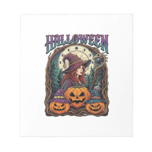Halloween Hexen Kürbisse Mondphasen_1 Notizblock