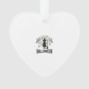 Halloween-Hexen-Mond-Vintage-Stich-Design_1 Ornament