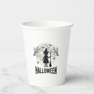 Halloween-Hexen-Mond-Vintage-Stich-Design_1 Pappbecher