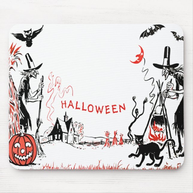 Halloween Hexen Mousepad (Vorne)