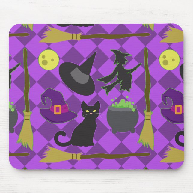 Halloween Hexen Mousepad (Vorne)