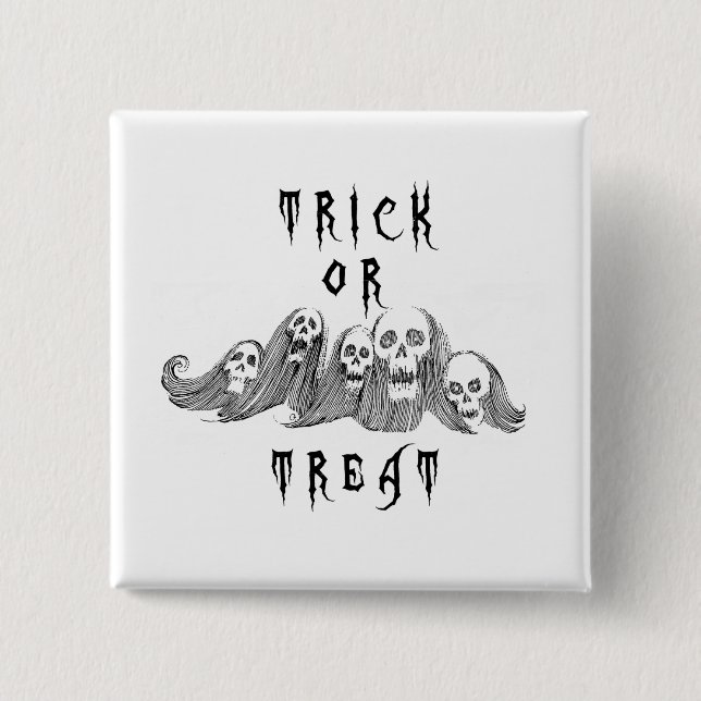 Halloween Hexen oder Süßes Button (Vorderseite)