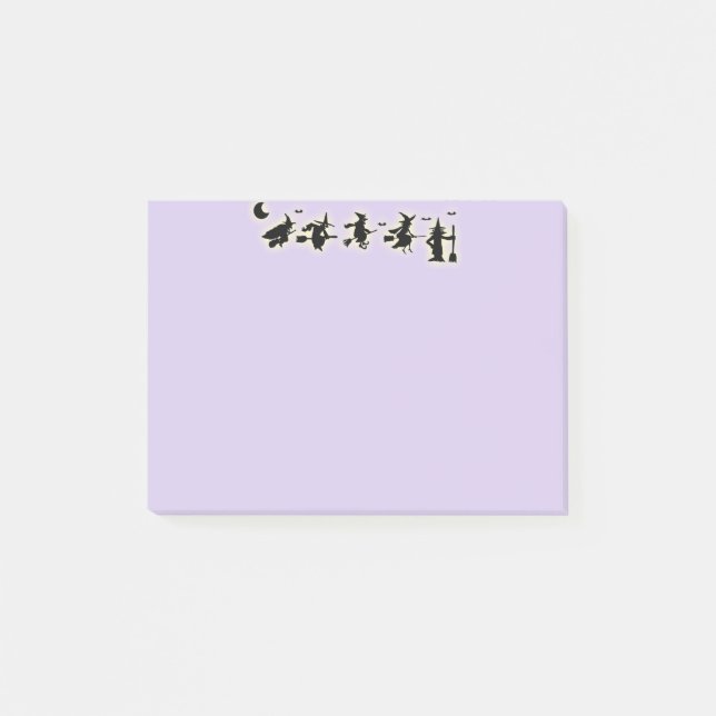 Halloween-Hexen Post-it Klebezettel (Vorderseite)