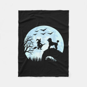 Halloween Hexen Pudel  Fleecedecke