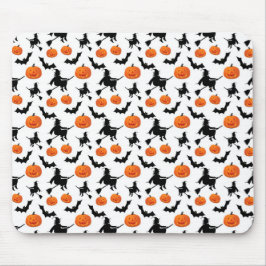 Halloween Hexen, Pumpkins und Fledermäuse Mousepad