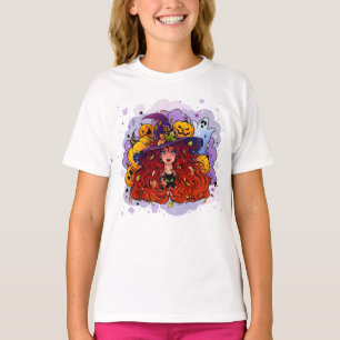 Halloween Hexen, Pumpkins und Ghost-T - Shirt
