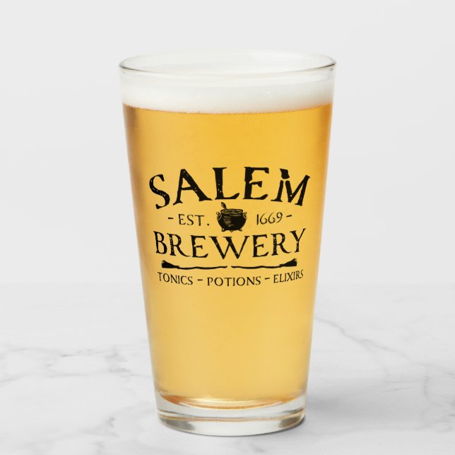 Halloween Hexen Salem Brauerei Bier Glas (Vorne (Gefüllt))
