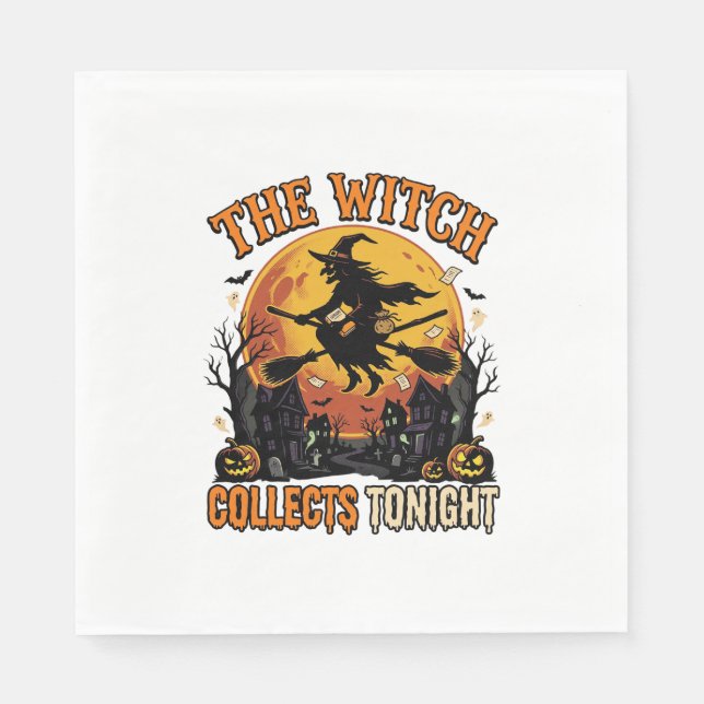 Halloween Hexen Sammlung Humor Serviette (Vorderseite)