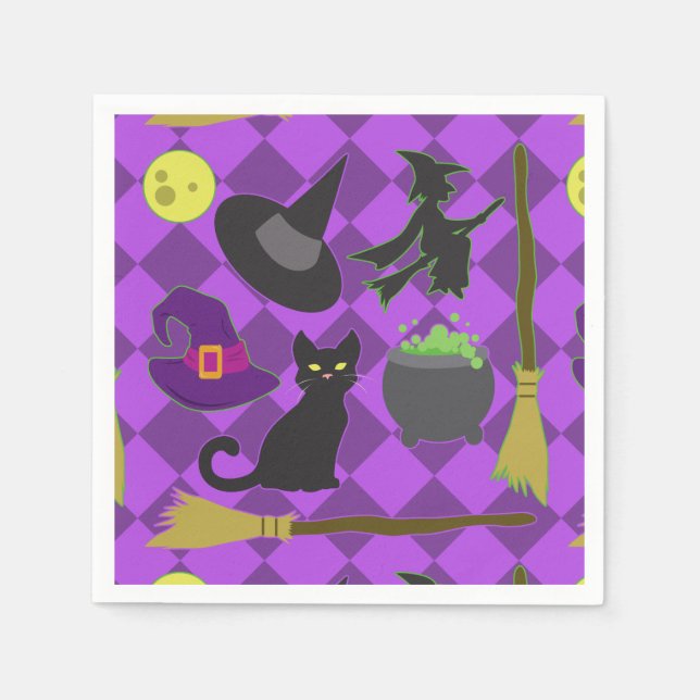 Halloween Hexen Serviette (Vorderseite)