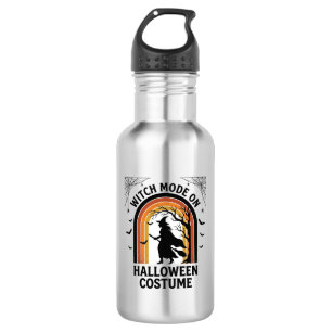 Halloween-Hexen-Shirt Lustiges Kostüm Vintage-Grav Edelstahlflasche