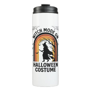 Halloween-Hexen-Shirt Lustiges Kostüm Vintage-Grav Thermosbecher