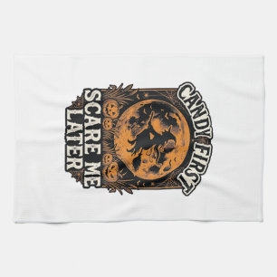 Halloween-Hexen-Shirt Süßigkeiten Gruselig Vintage Geschirrtuch